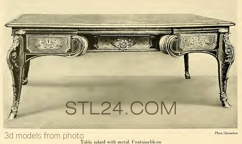 Консоли резные (CONSOLE TABLE_0170 -  | 3D model 3DSMAX / OBJ / STL) 3D модель для ЧПУ станка